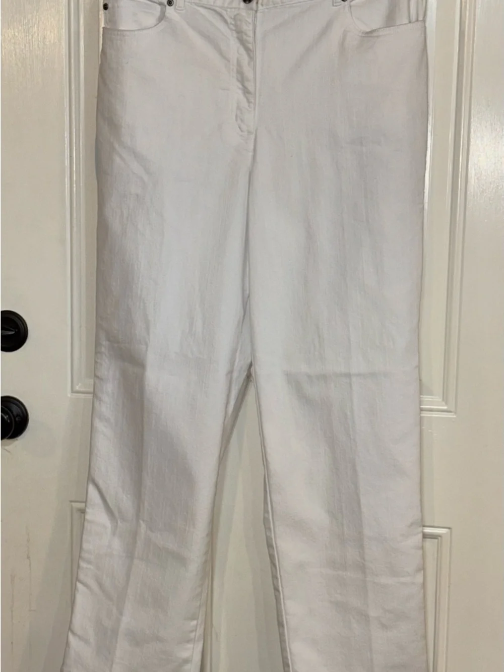 Ruby Rd. White Straight-Leg Pants